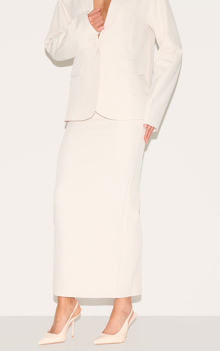 Tall Jupe de tailleur longue slim amande image 2