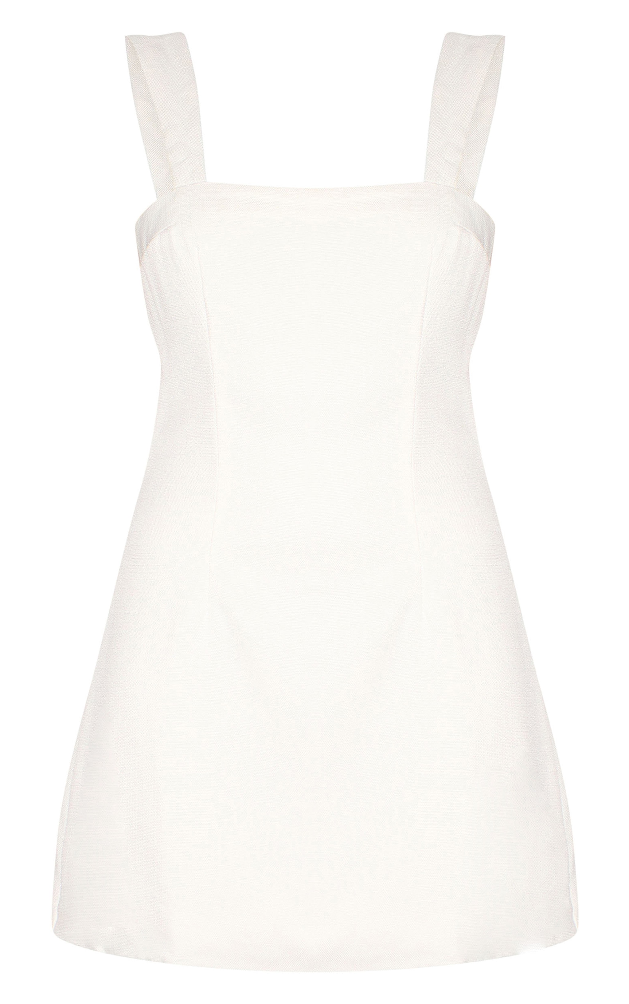 Cream Twill Cut Out Bow Shift Dress image 5