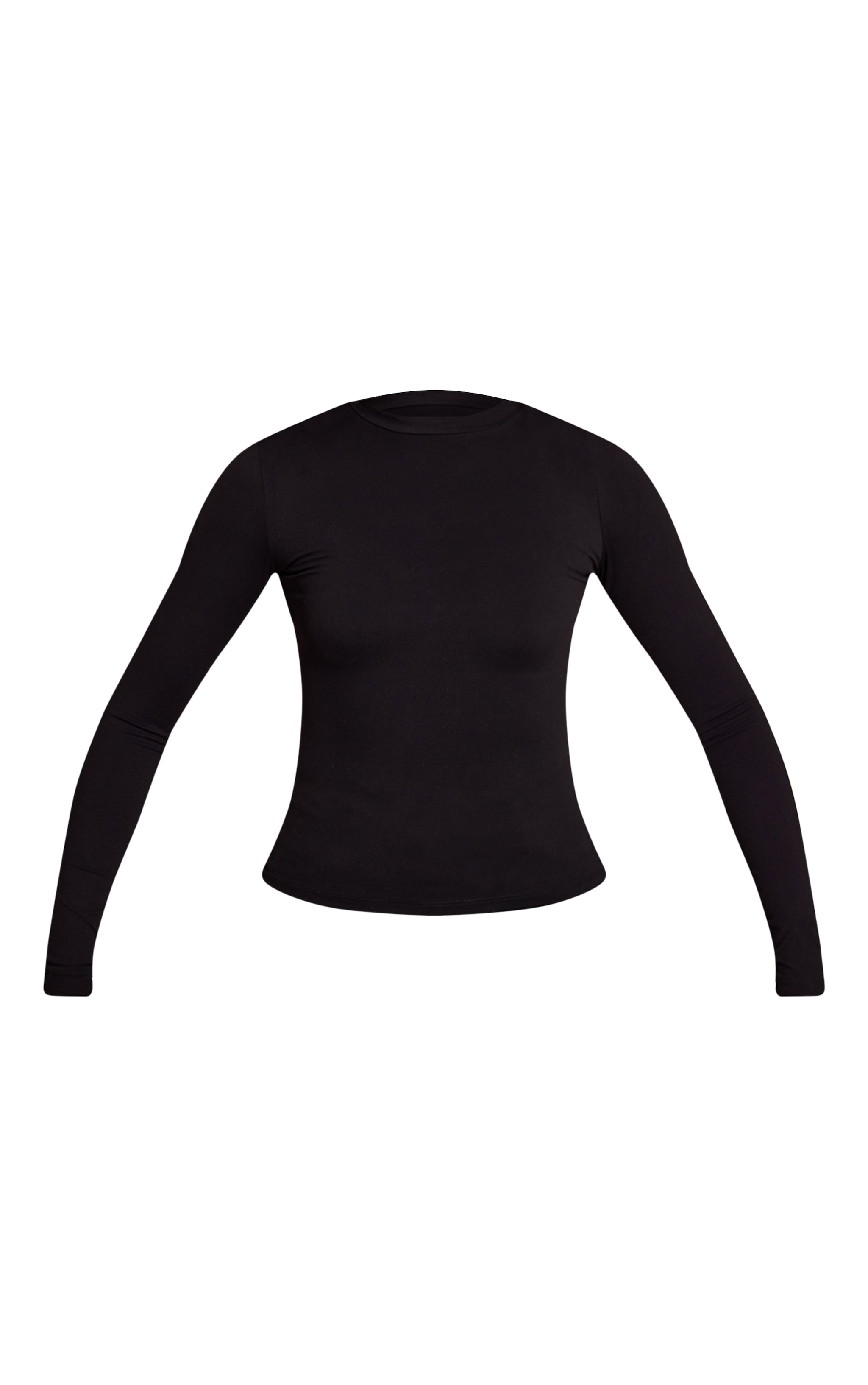 Tall Black Snatched Sculpt Long Sleeve T Shirt image 5