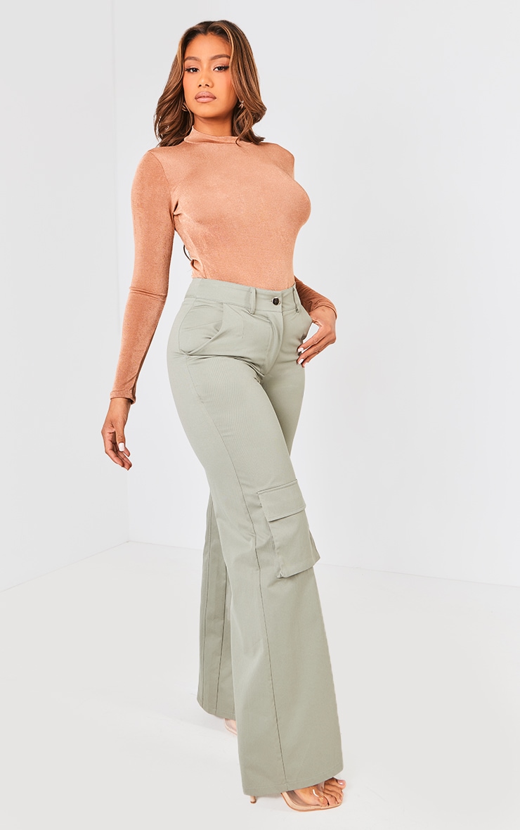  Tan Slinky Long Sleeve Bodysuit image 3