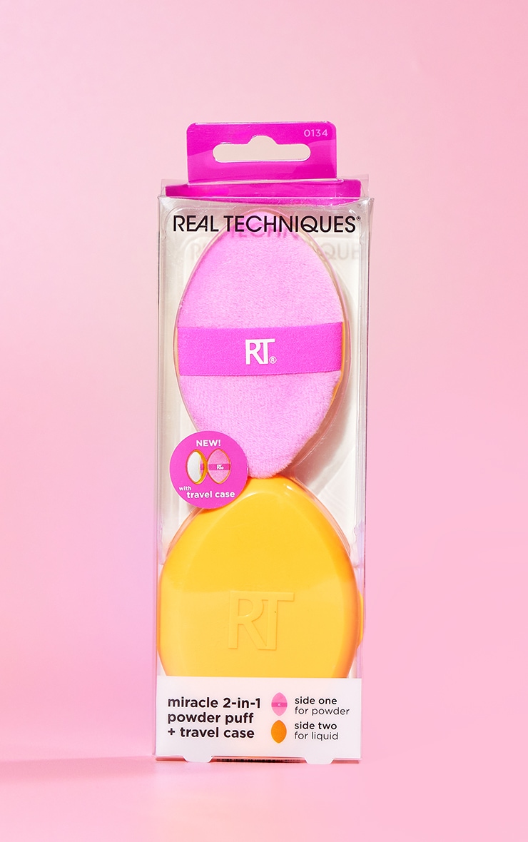 Real Techniques Houppette Miracle Powder 2-en-1 + étui de voyage image 2