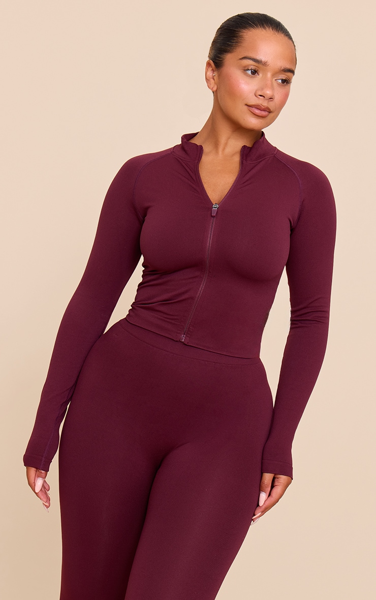 SHAPE WINE SEAMLESS ACTIVE ZIP THROUGH JACKET image 1