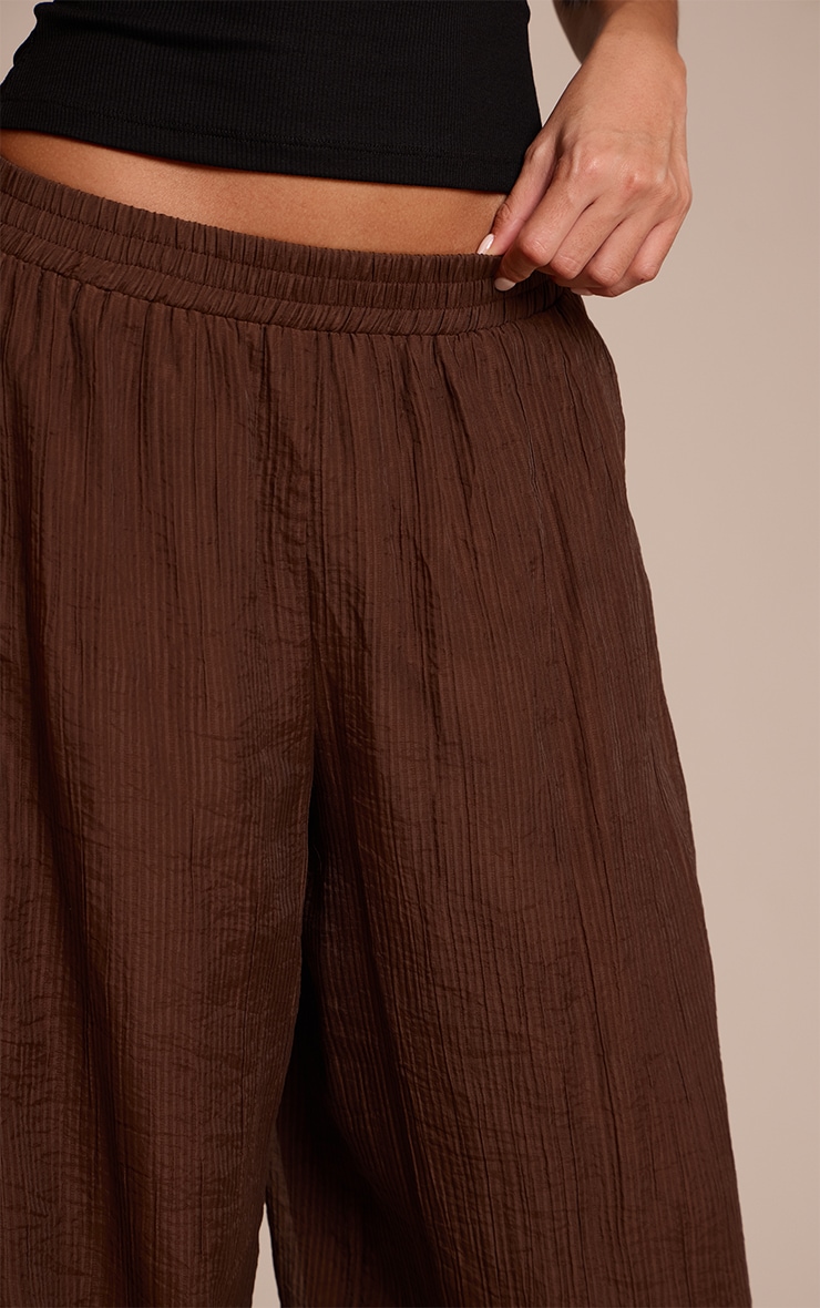 Brown Textured Balloon Pants  image 4