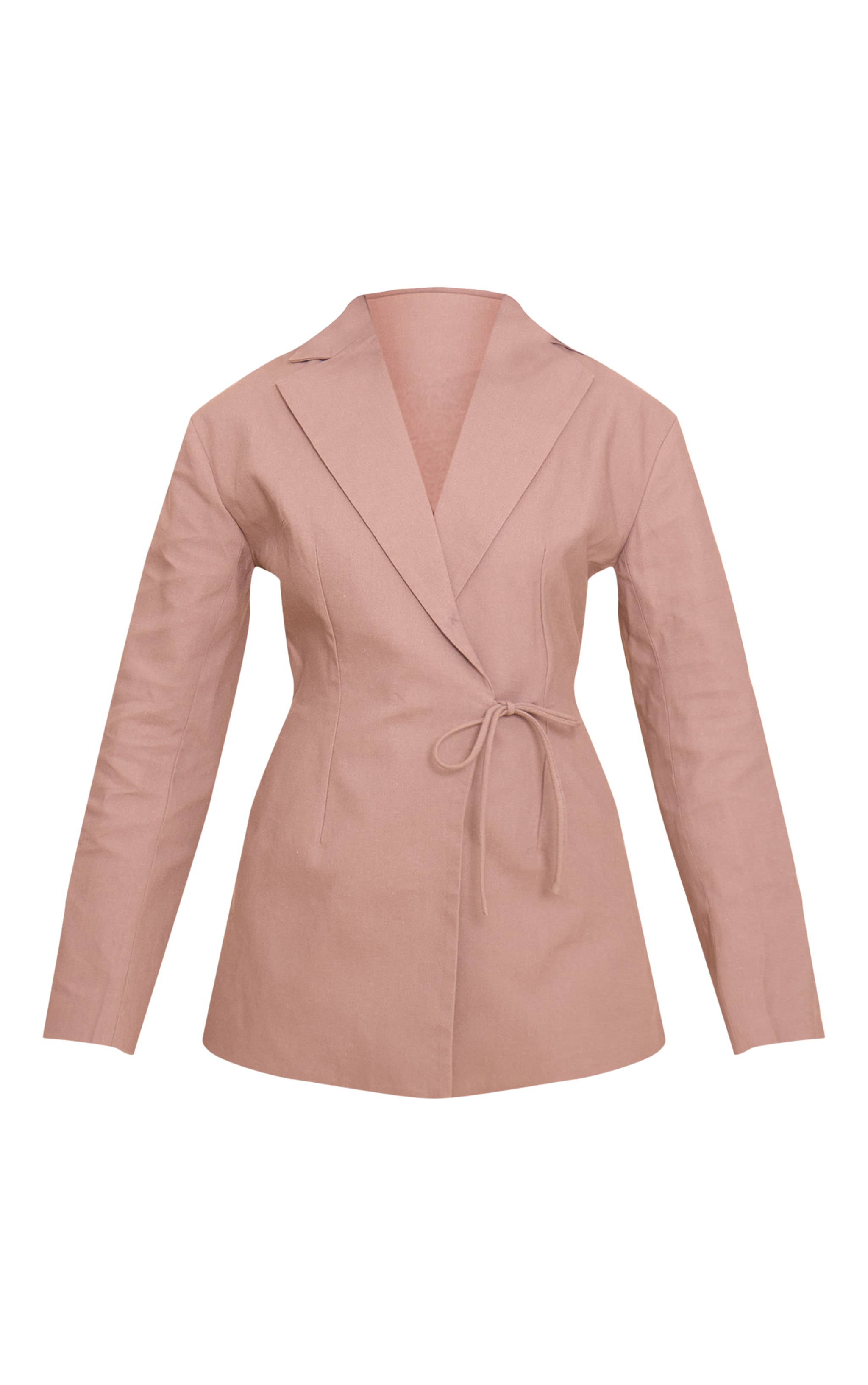 Mocha Woven Wrap Blazer Playsuit image 5
