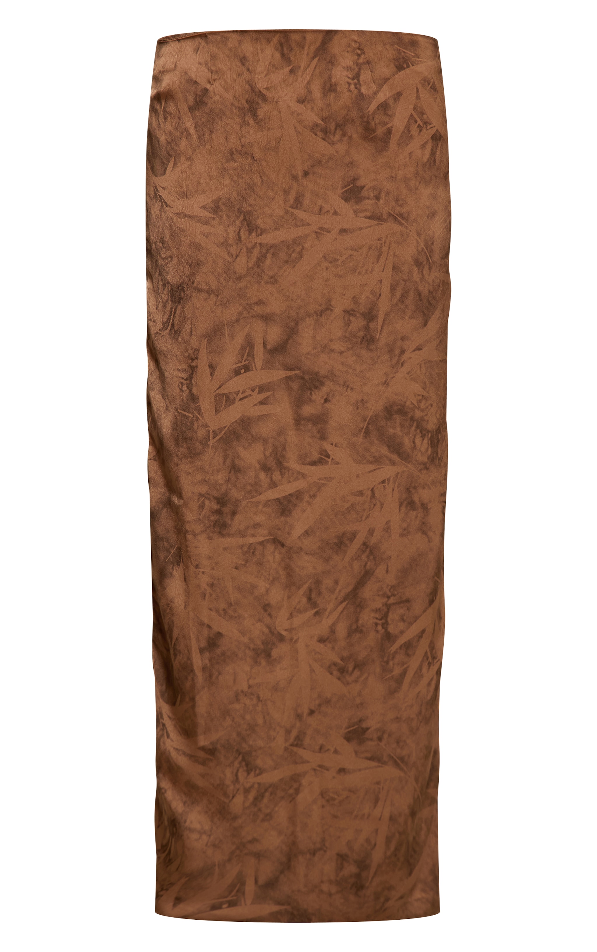 Jupe longue droite satinée imprimé chocolat image 5