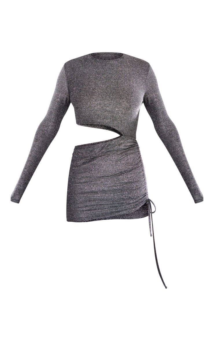 Short De Sculpt Gris Foncé À Taille Haute Croisée Devant | Athleisure