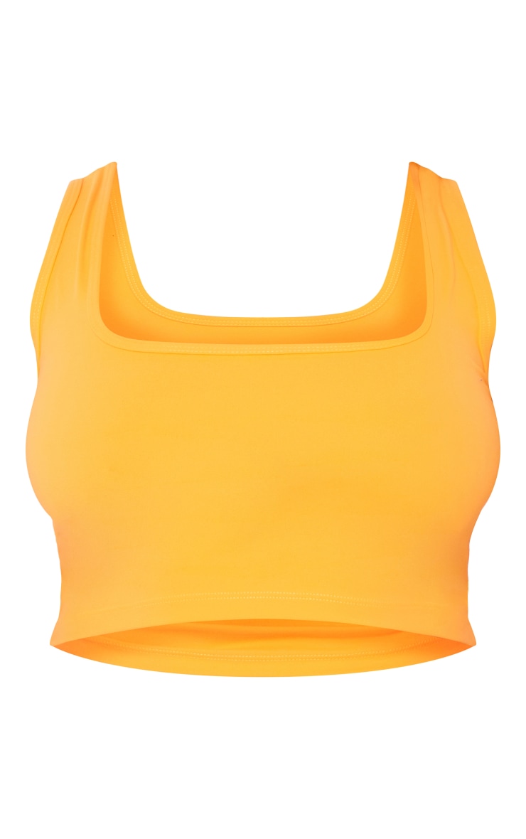 Shape Bright Orange Sculpted Scoop Neck Crop Top image 5