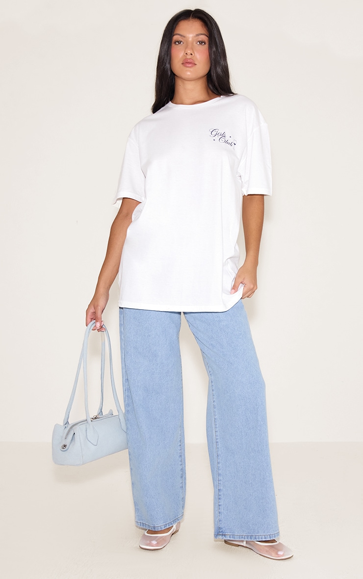 White Wine Night Graphic Oversized T-shirt image 3