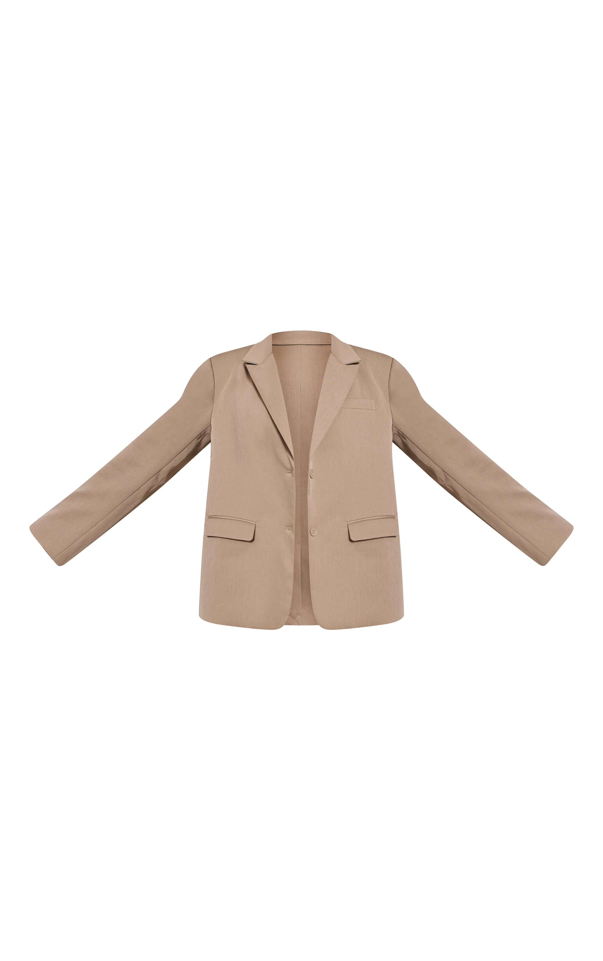 Grey Tailored Woven Oversized Dad Blazer image 5