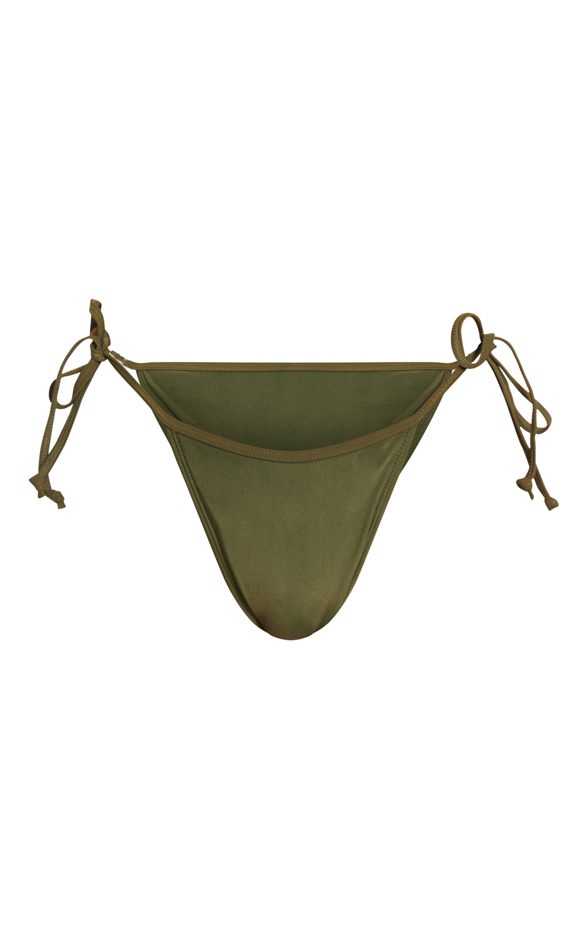 Pale Khaki Mix & Match Tie Side Bikini Bottoms image 5