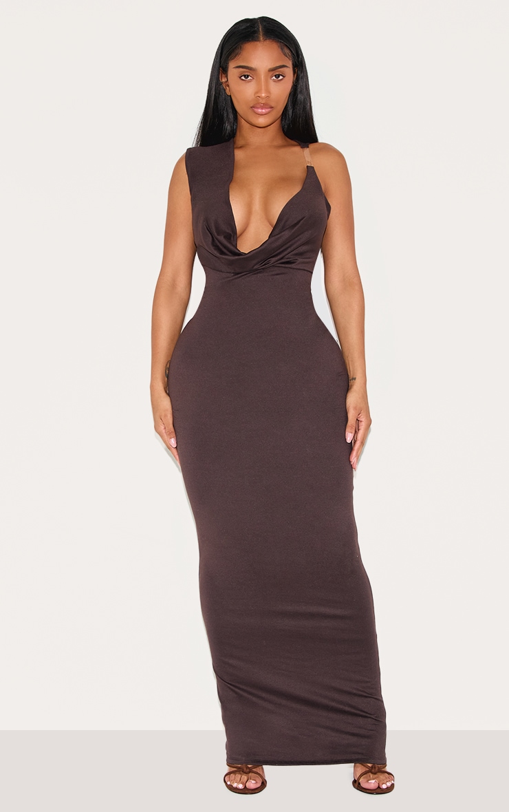 Shape Chocolate Super Soft Cowl Neck Maxi Dress image 1