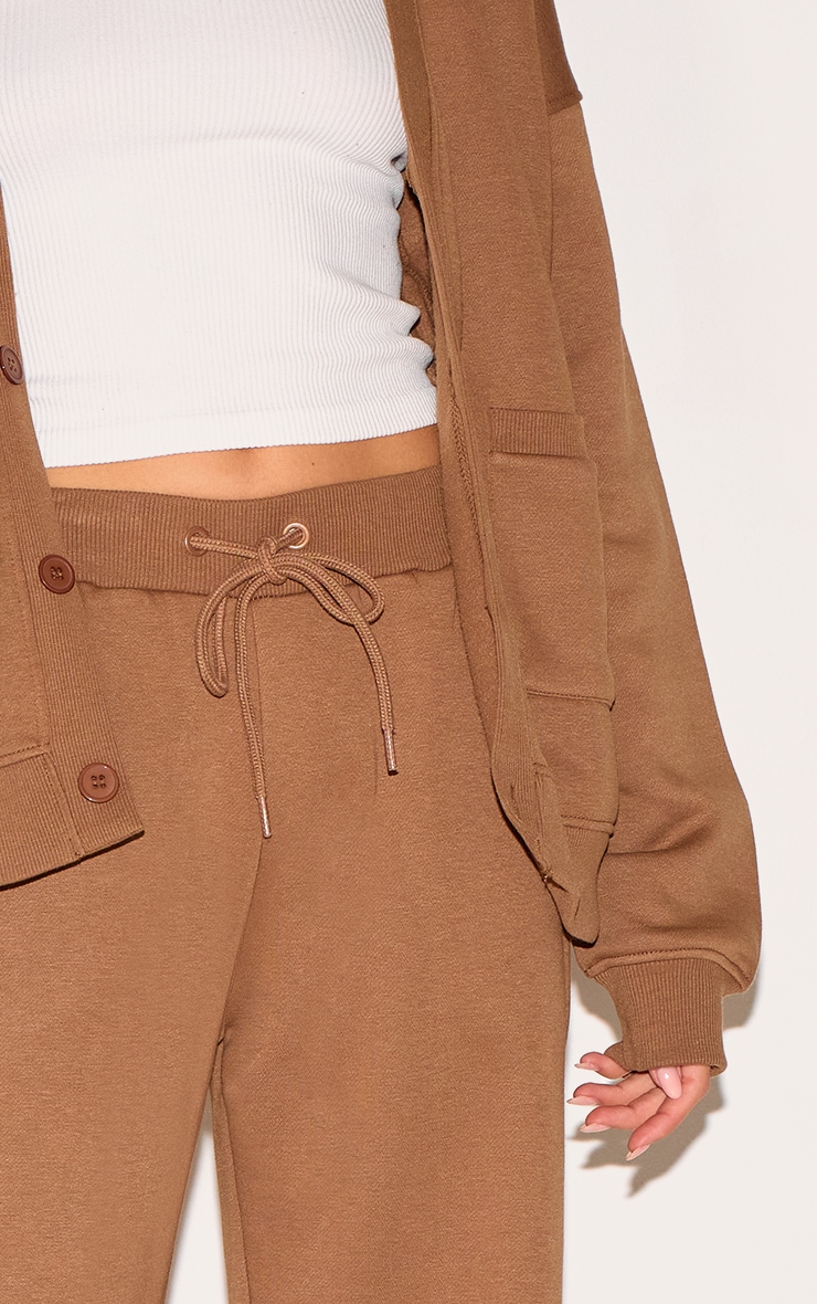 Taupe Wide Leg Drawstring Sweatpants image 4