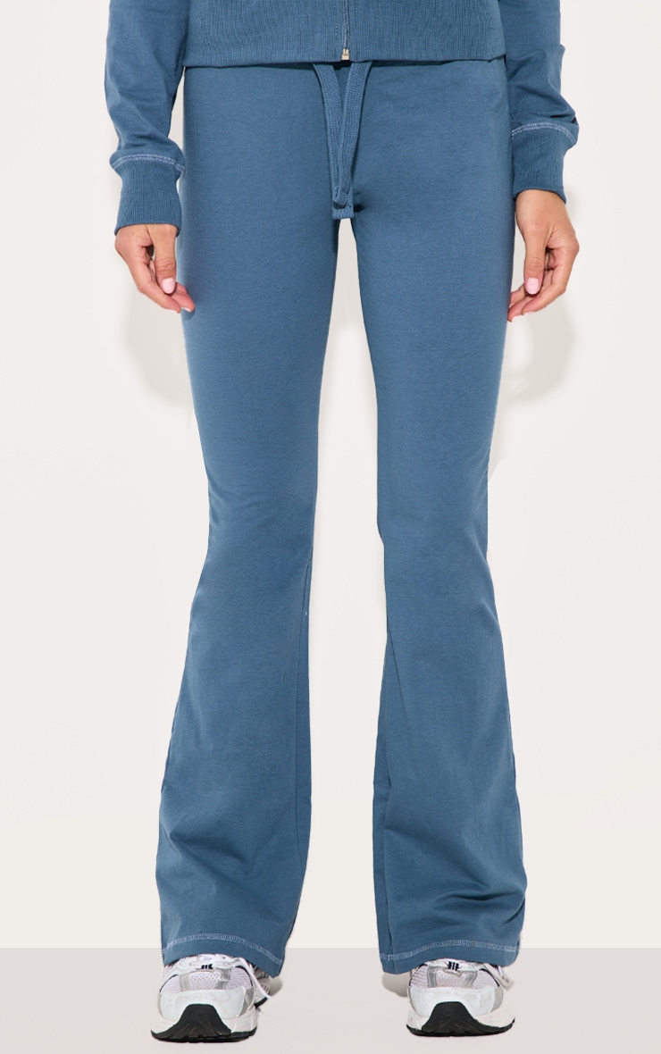 Midnight Blue Low Rise Skinny Flare Pants image 2