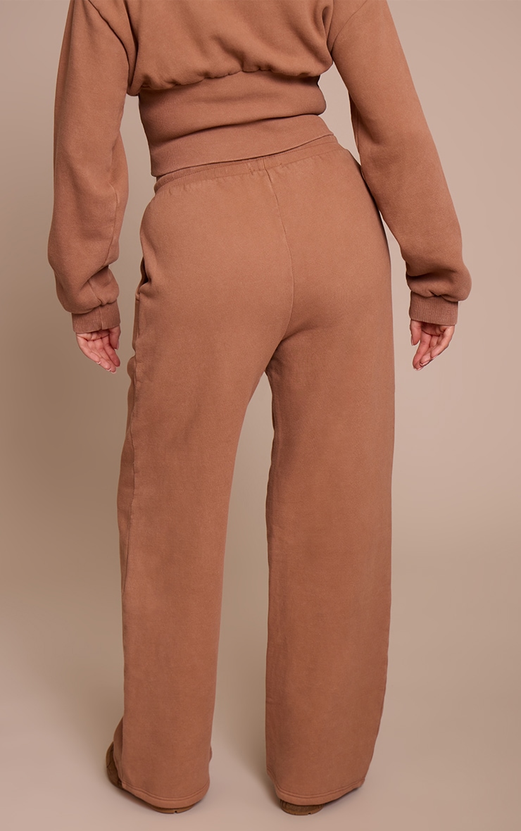 Shape Chocolate Washed Tie Waist Straight Leg Sweatpants image 3