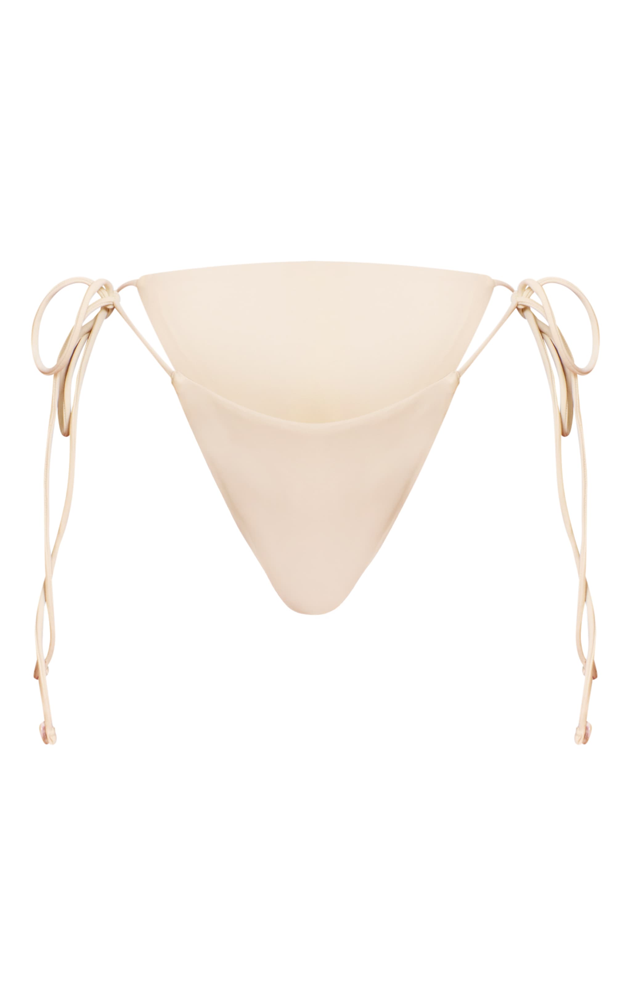 Cream Shell Trim Tanga Bikini Bottoms image 5