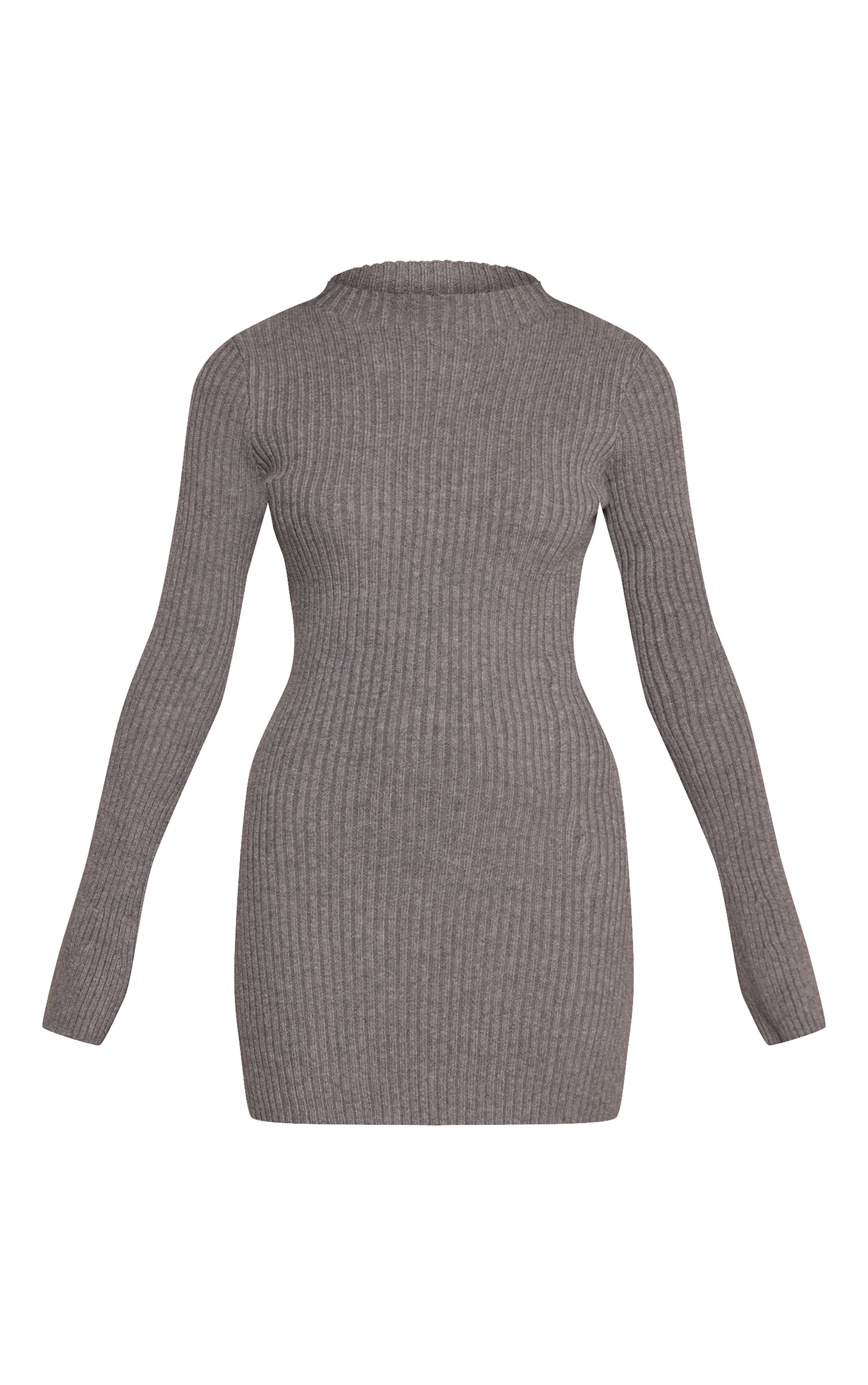 Grey Rib Knitted Dress image 5