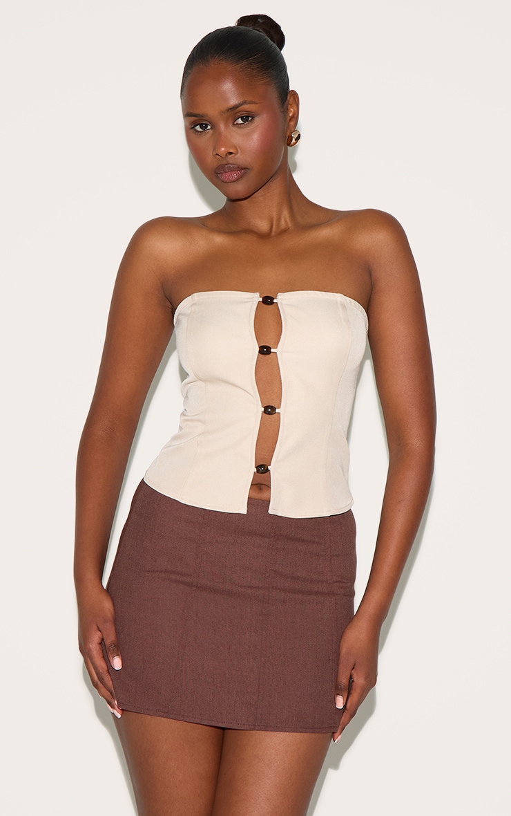 Beige Beaded Bandeau image 1