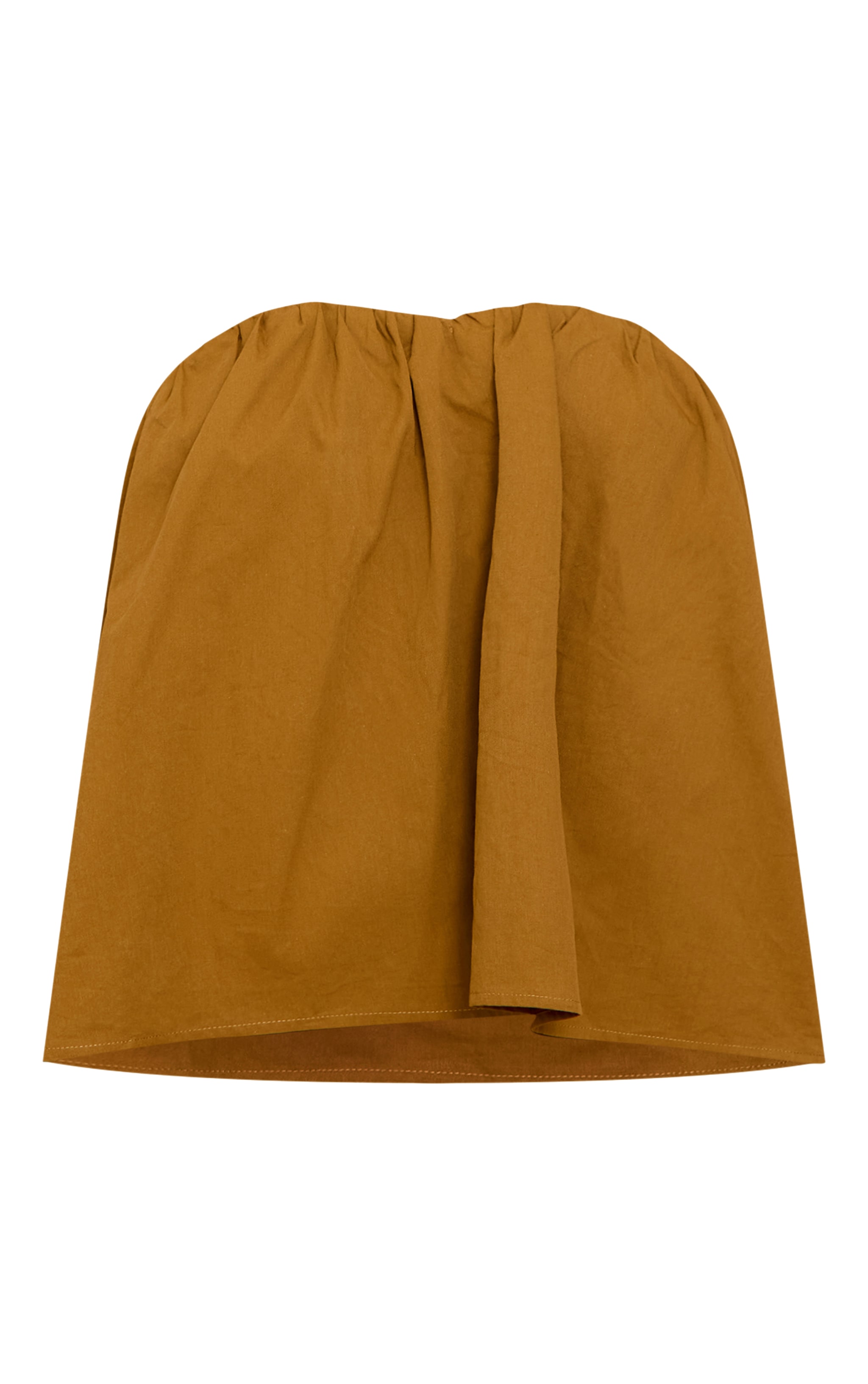 Olive Cotton Woven Ruched Floaty Bandeau Top image 5