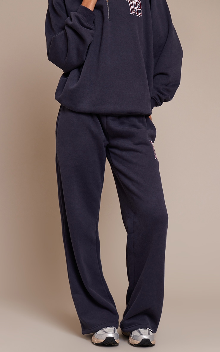 PLT Navy Cotton Fleece Straight Leg Sweatpants image 2