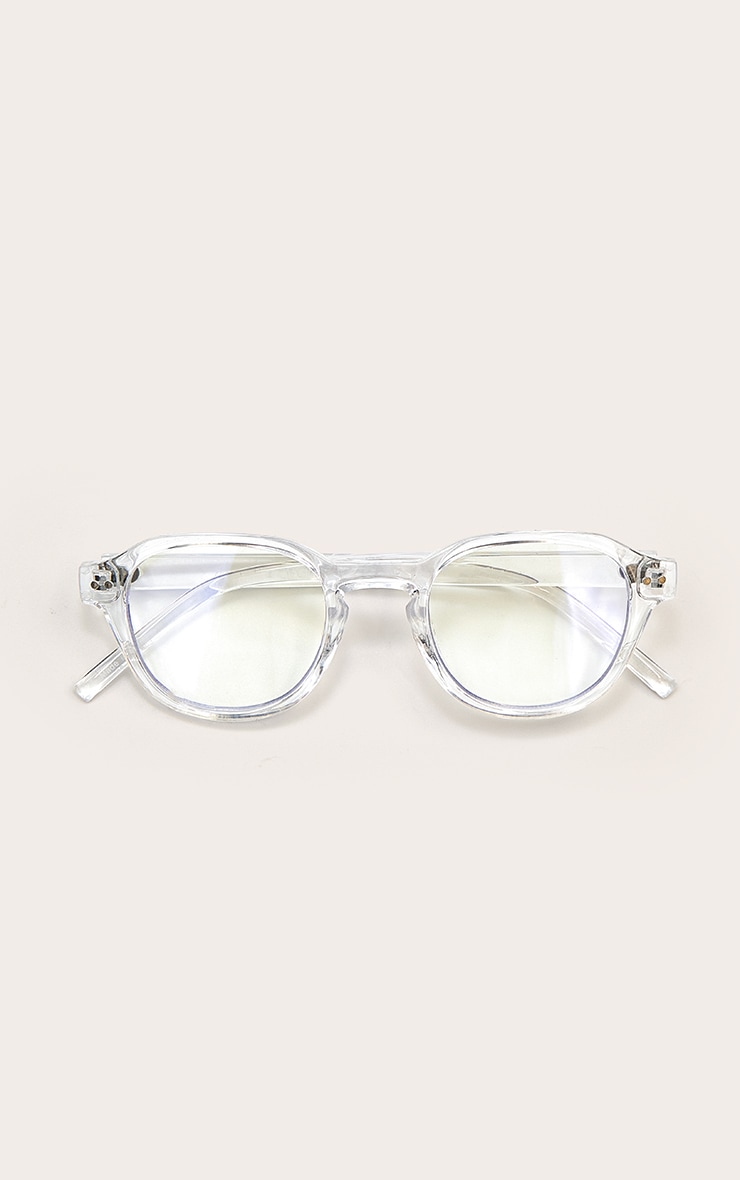 Clear Circular Skinny Frame Sunglasses image 2