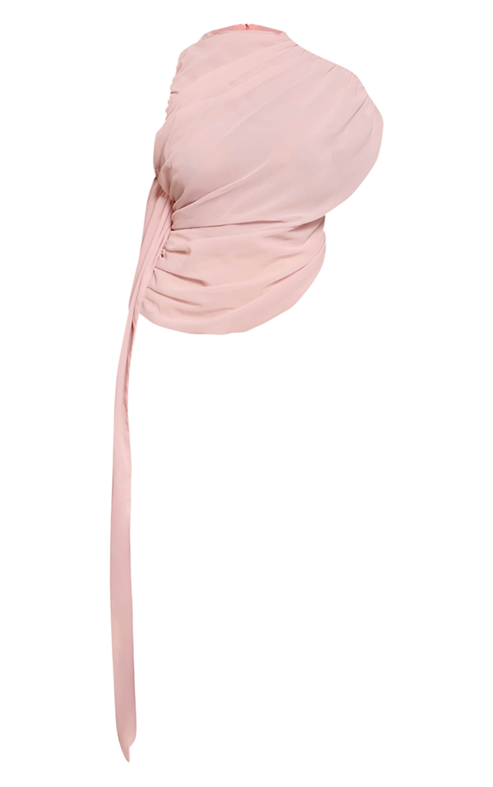 Shape Dusty Pink Chiffon High Neck Drape Detail Top image 5