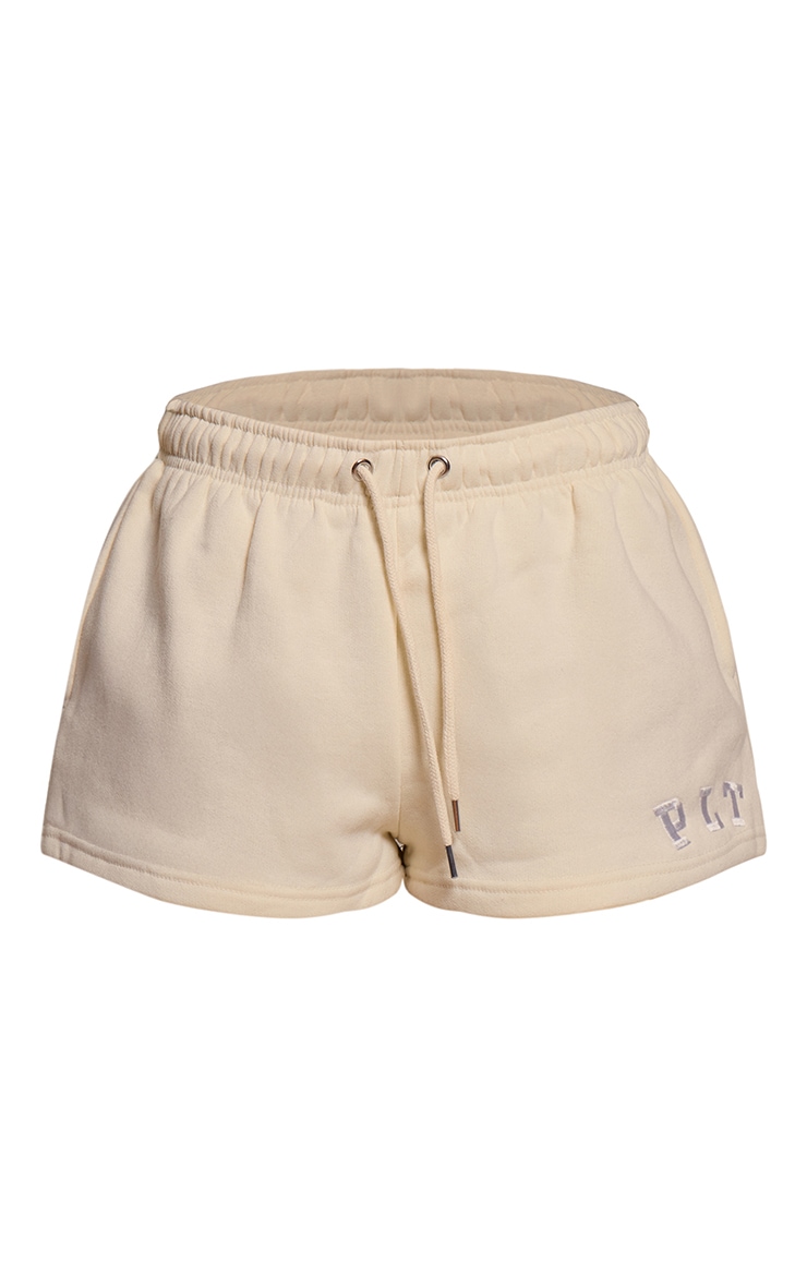 Short en sweat crème à logo image 5
