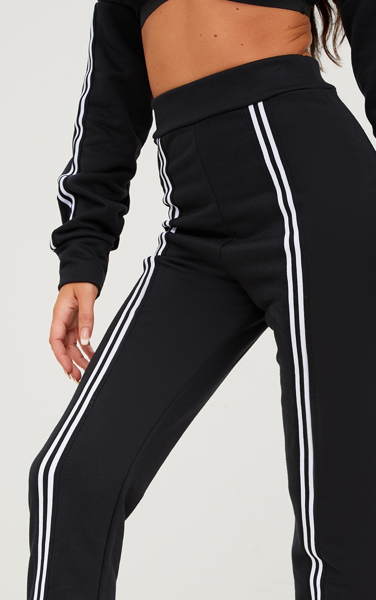 Black Track Stripe Joggers. Trousers PrettyLittleThing