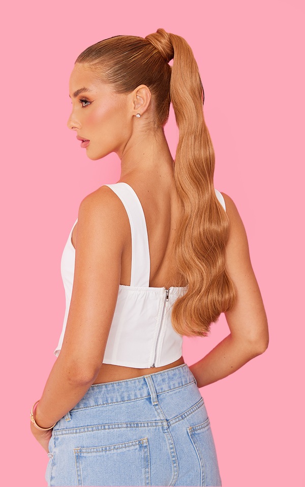 Hair Choice Extensions Power Pony Wavy 26Inch Amber PrettyLittleThing AUS