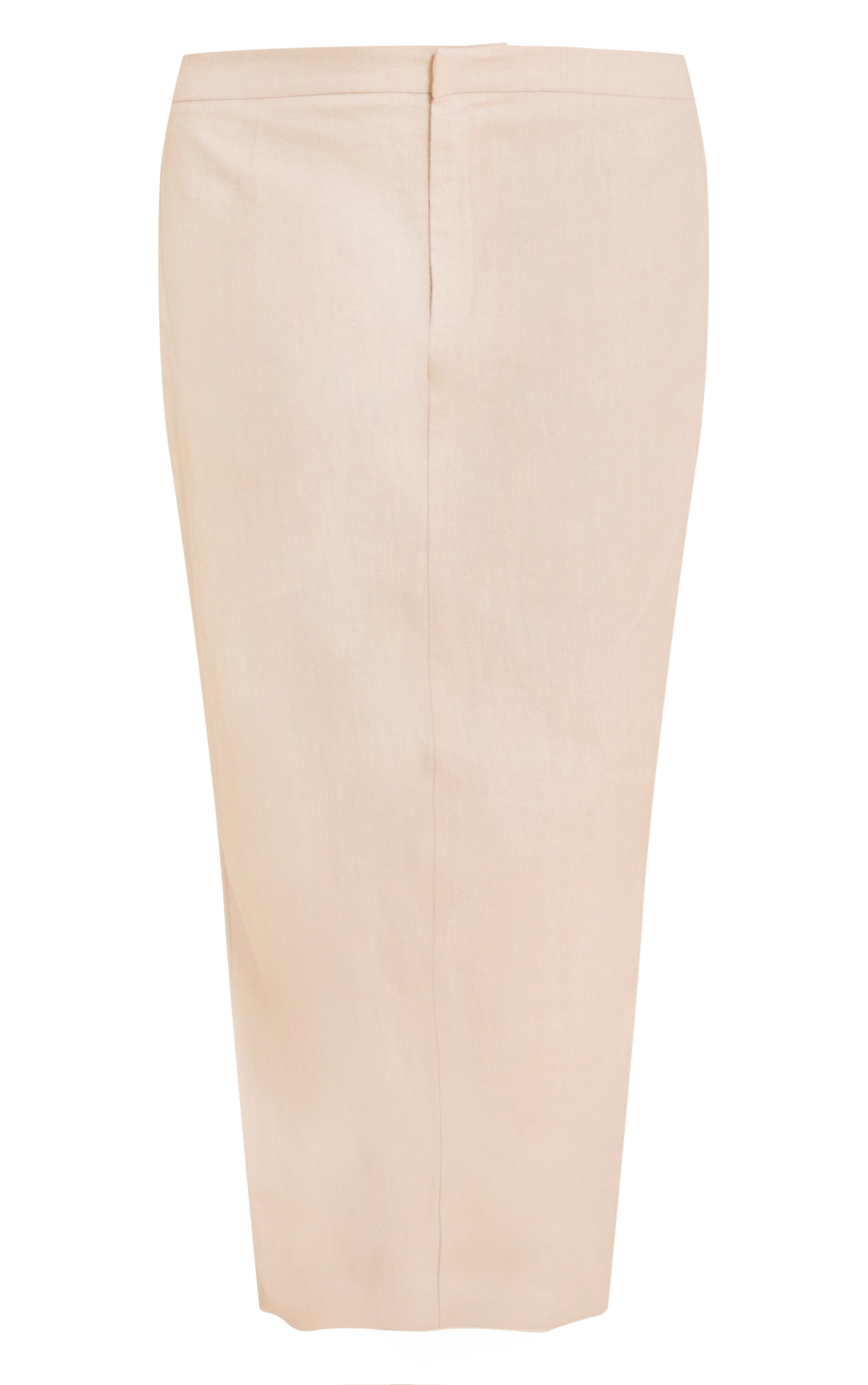 Plus White Premium Linen A Line Maxi Skirt image 5