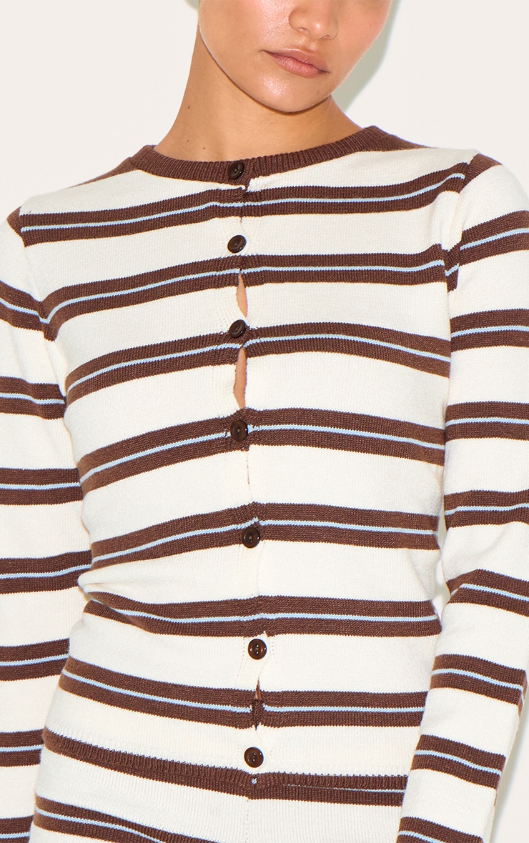 Petite Multi Knitted Stripe Long Top image 4