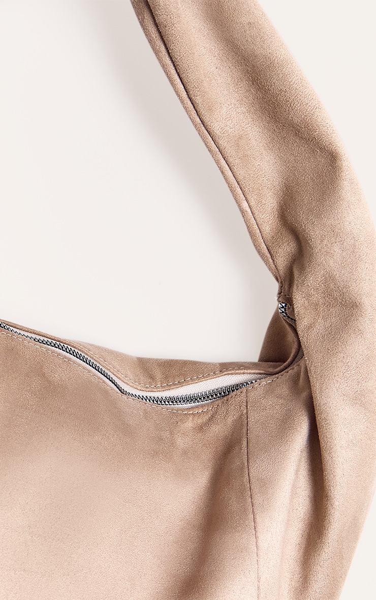 Mink Oversized Faux Suede Tote image 4