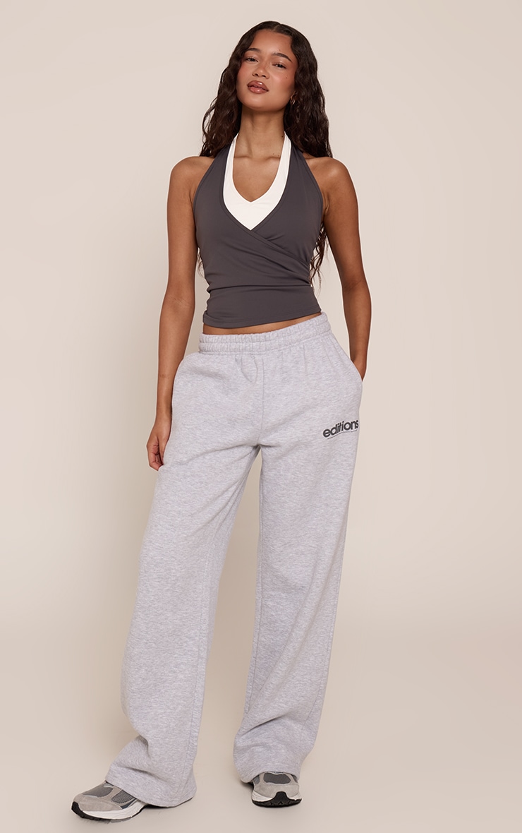 Charcoal V Front Double Layer Gym Vest image 3