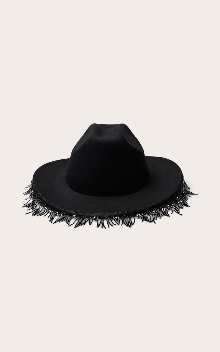 Black Bead Trim Fedora image 2