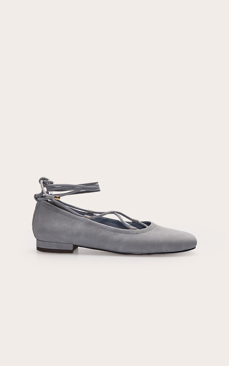 Powder Blue Faux Suede Ballet Flat image 2