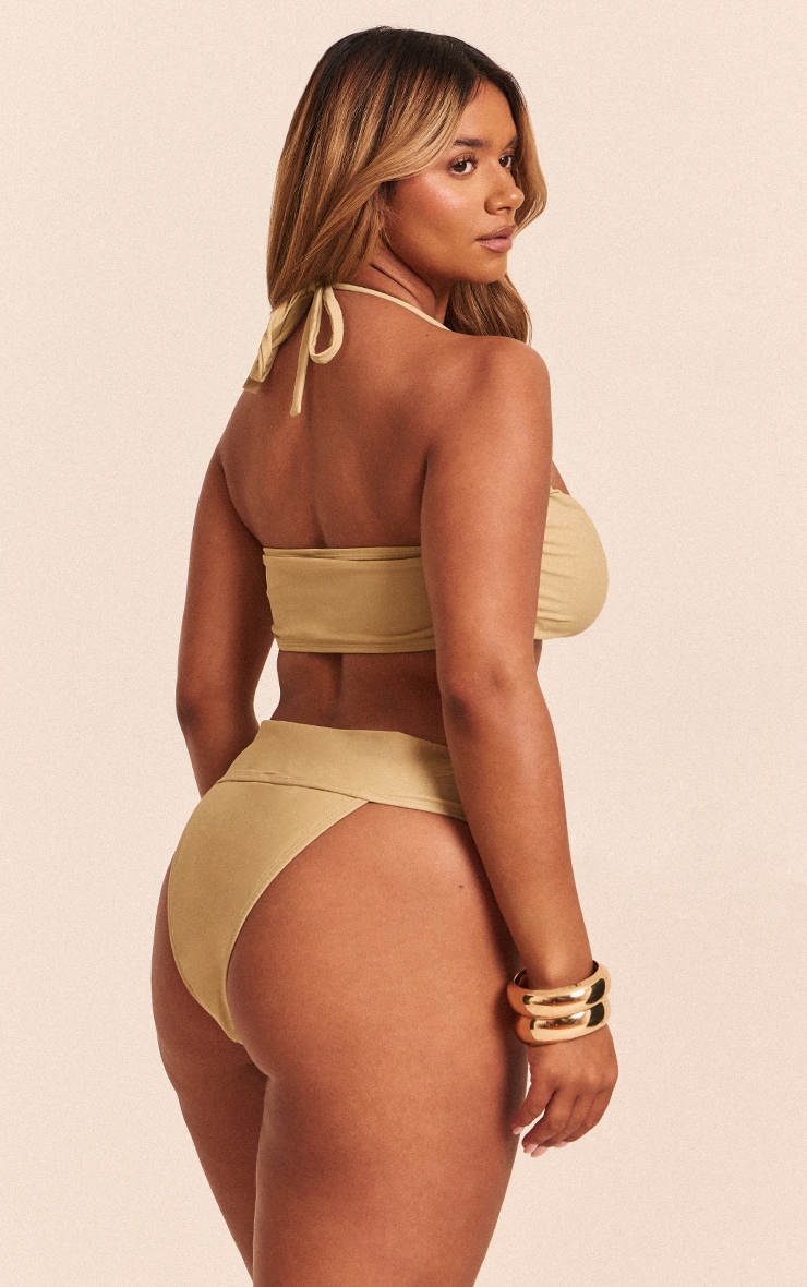 Shape Olive Twist Front Bandeau Bikini Top image 2