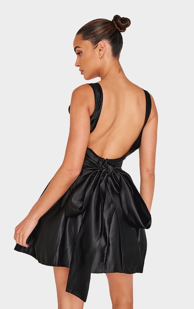 SCOOP BACK HEM DRESS TWIN SHADOW