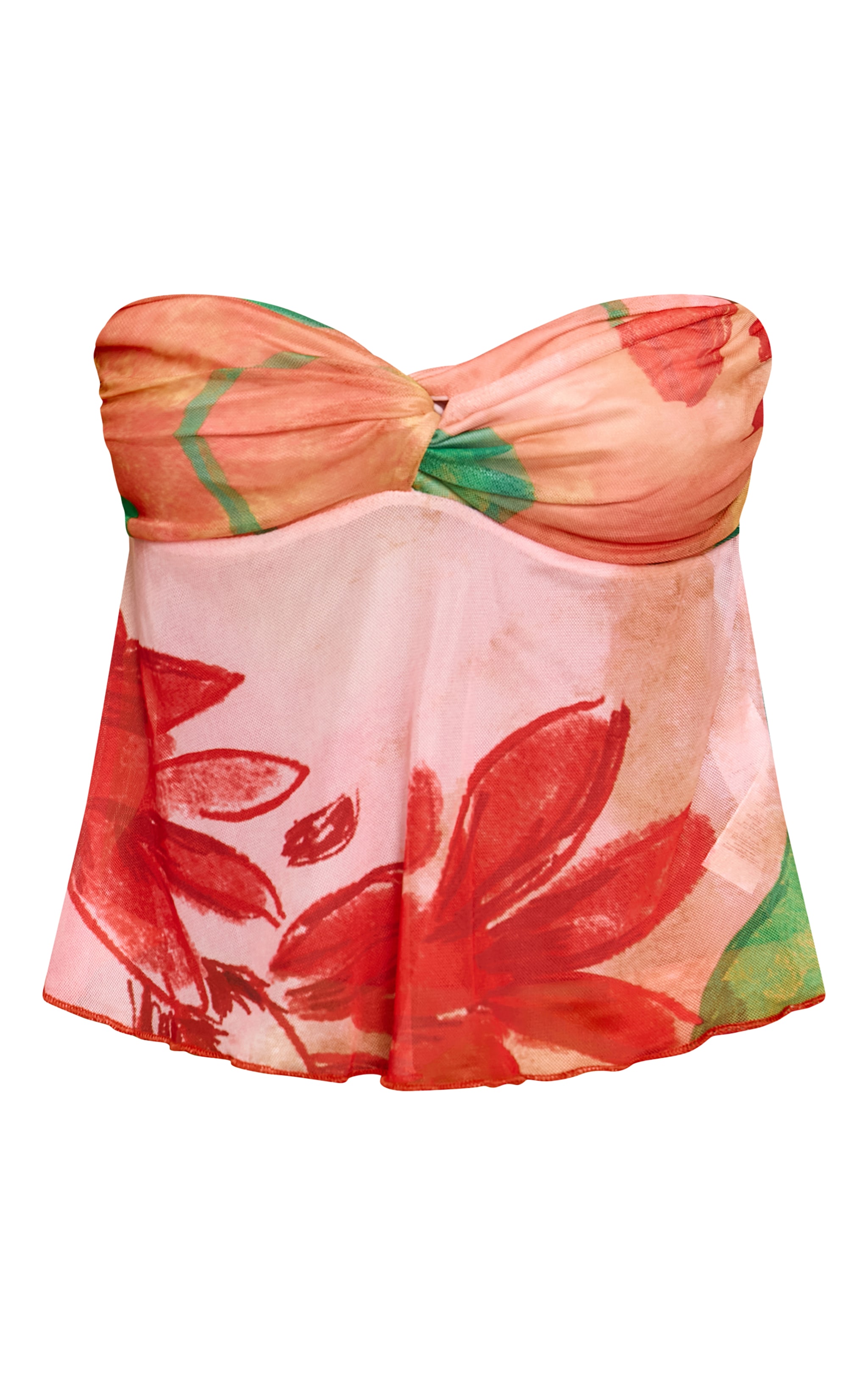 Multi Print Mesh Bandeau Top image 5