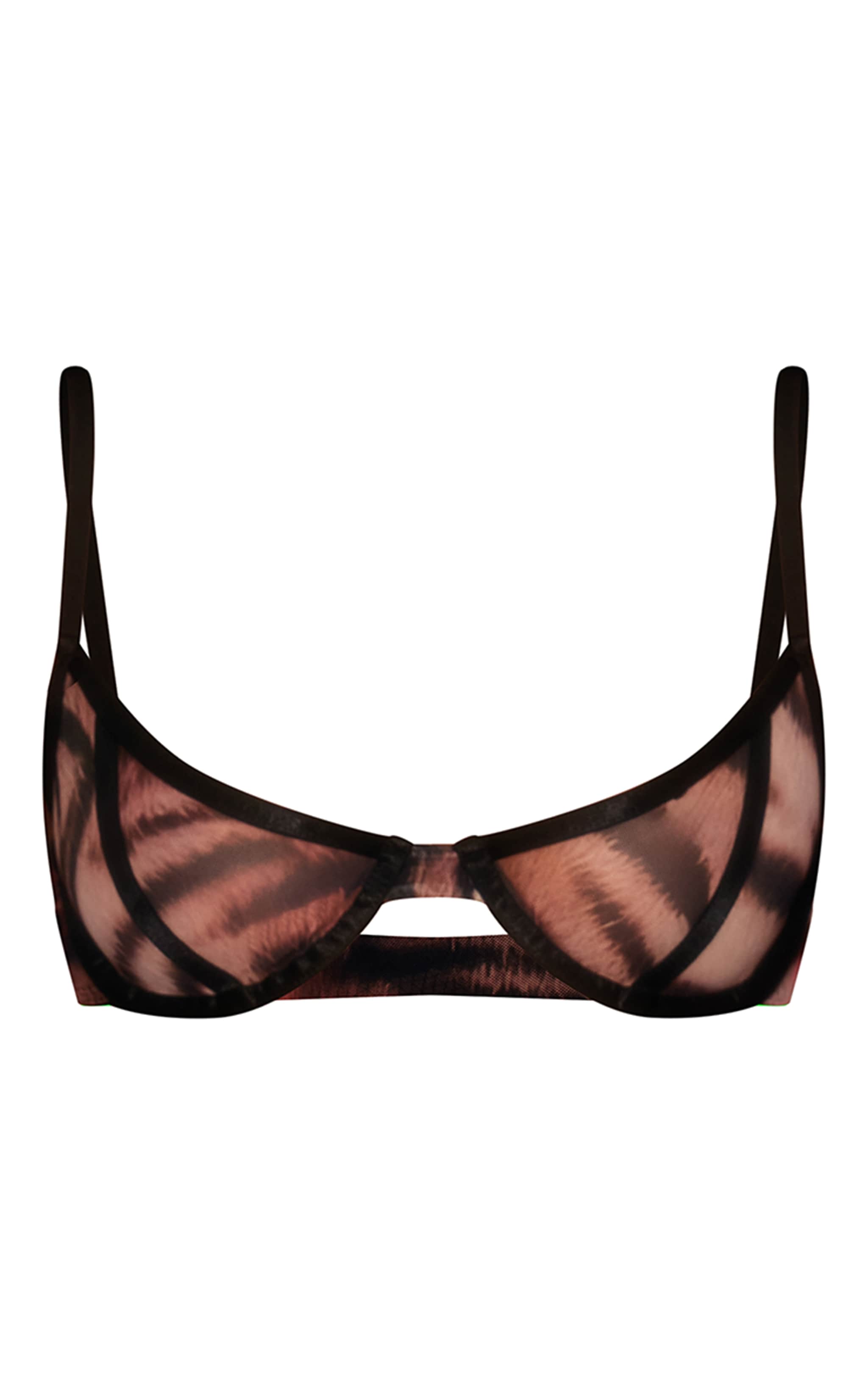 Brown Tiger Print Underwired Bra image 5