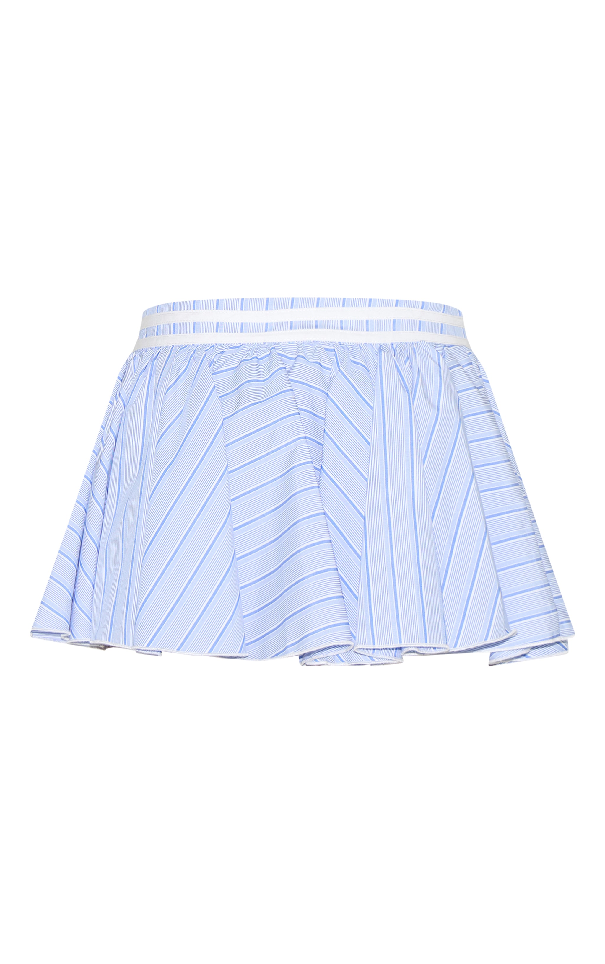 Petite Mini-jupe patineuse bleue et blanche à rayures image 6