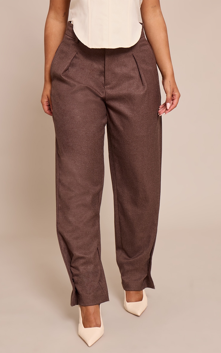 Shape Mocha Tailored Highwaisted Pleated Button Cuff Pant image 2
