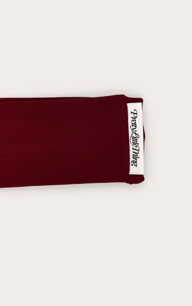 Burgundy Jersey Headband image 3