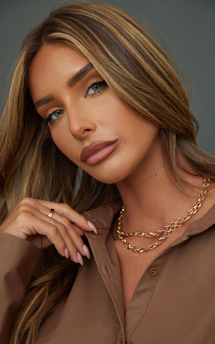 oval chain long necklace