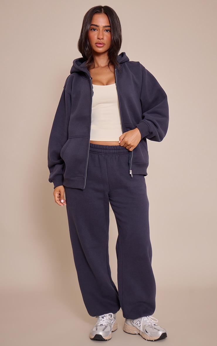 Petite Navy Zip Through Hoodie image 3