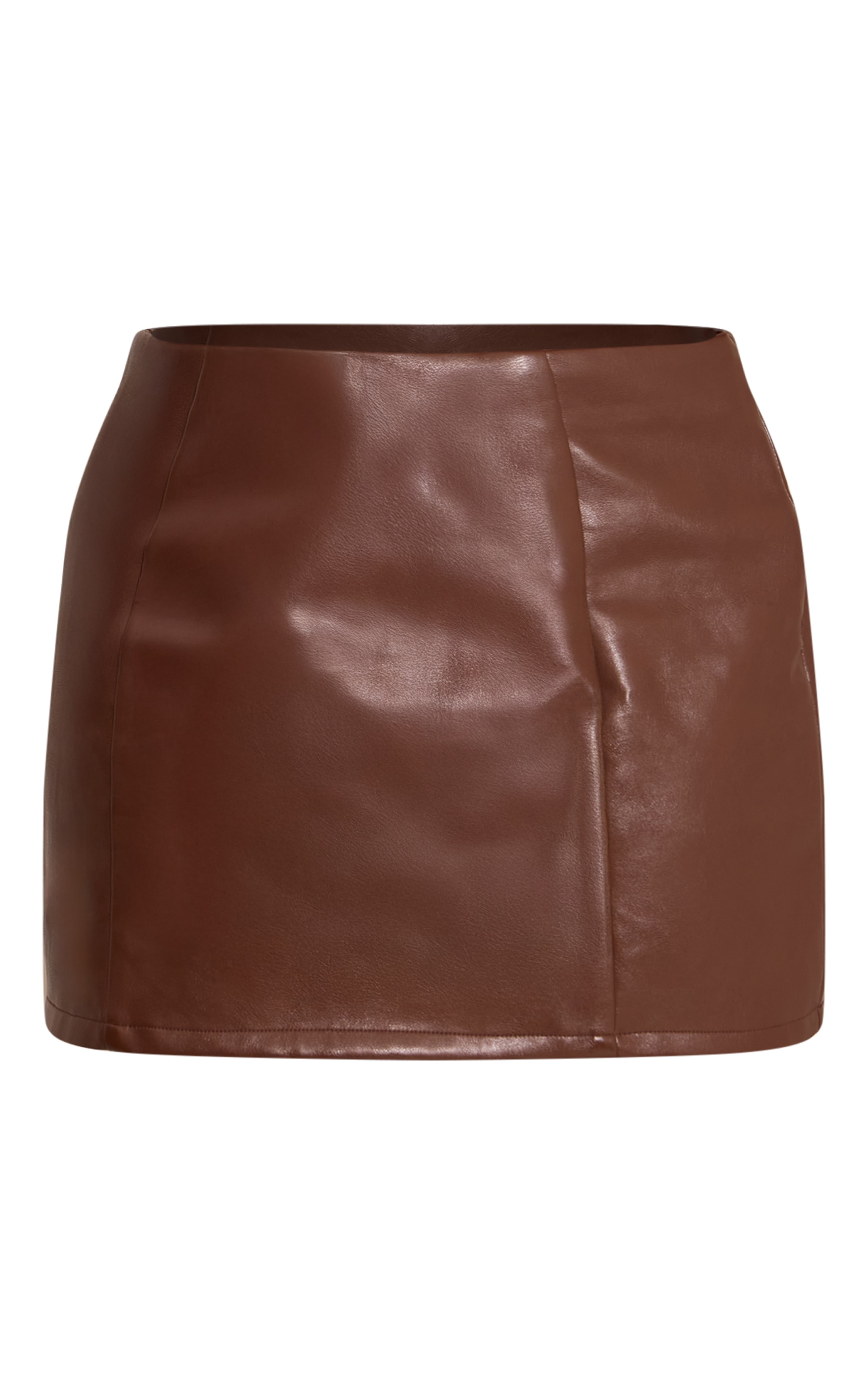 Shape Chocolate Faux Leather Mini Skirt image 6