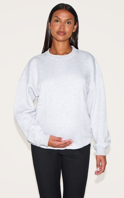 Maternité Sweat de grossesse gris chiné classique