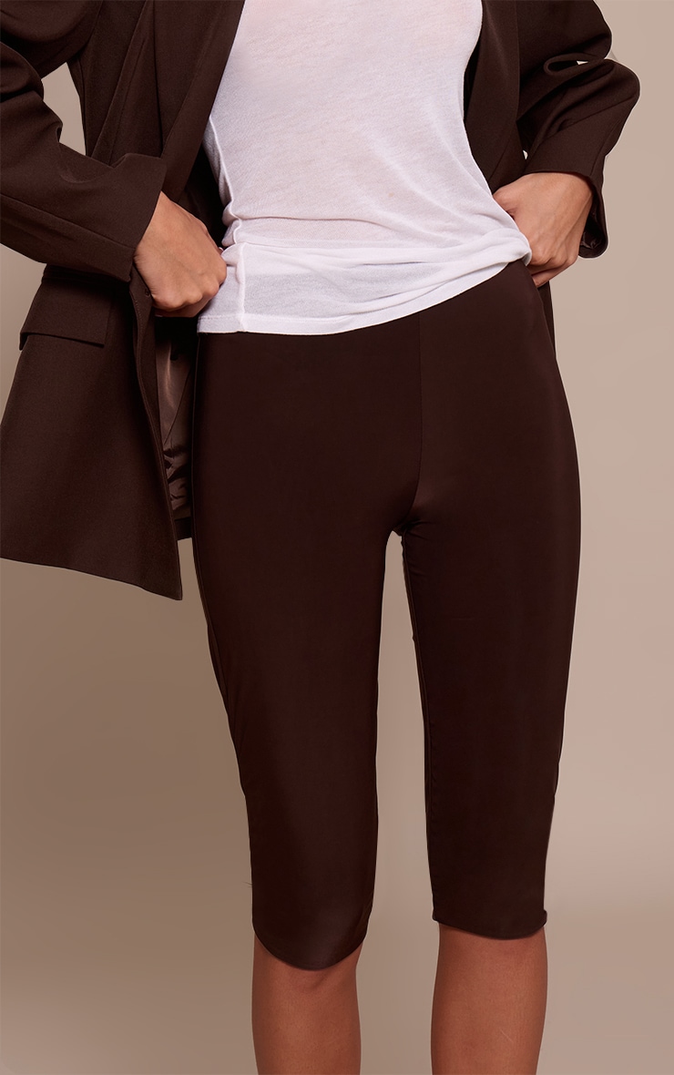 Chocolate Double Layer Slinky Capri's image 2