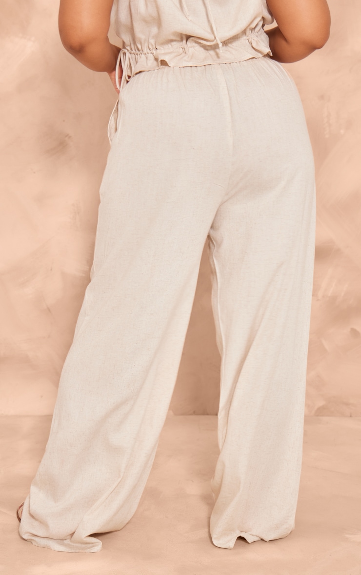 Plus Stone Marl Textred Wide Leg Pants image 3