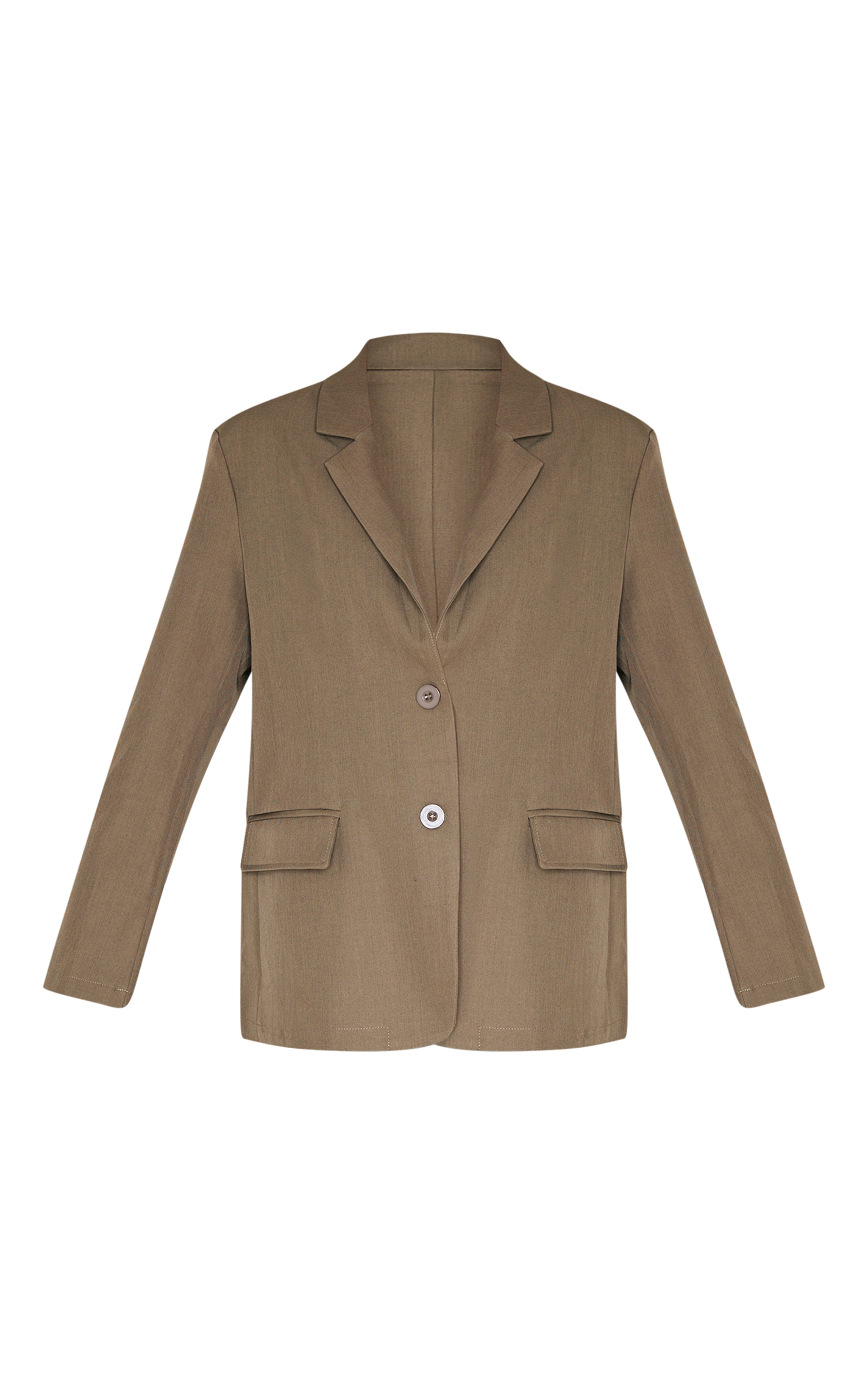 Olive Seam Detail Structured Oversized Blazer image 5