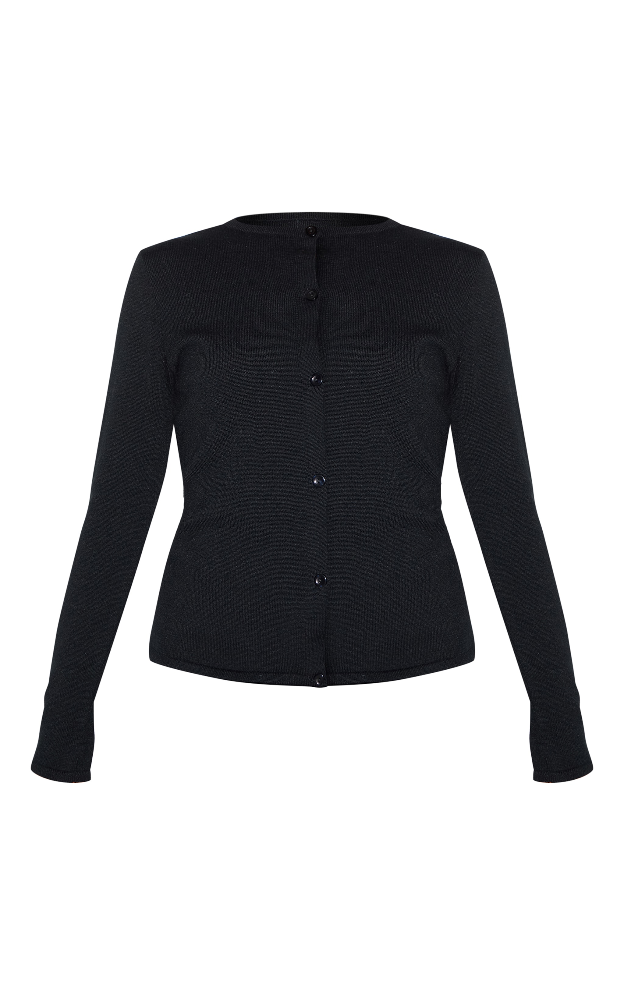Petite Black Fine Knitted Longline Cardigan image 5