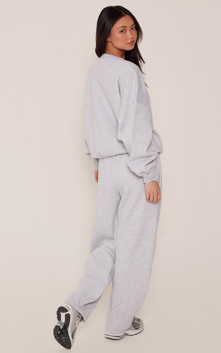 Ash Grey Pintuck Barrel Leg Sweatpant image 3